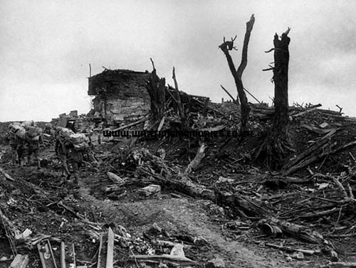 Shattered German bunker Somme